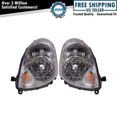 Headlight Assembly Set Fits 2003-2004 INFINITI G35 IN2502112 IN2503112 - Image 1 of 4