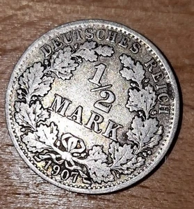1/2 Mark 1907 A Sehr schön - Bild 1 von 2