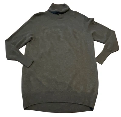 Uniqlo Womens Oversize XS Cashmere Turtleneck Sweater Gray Soft & Cozy - Image 1 of 4
