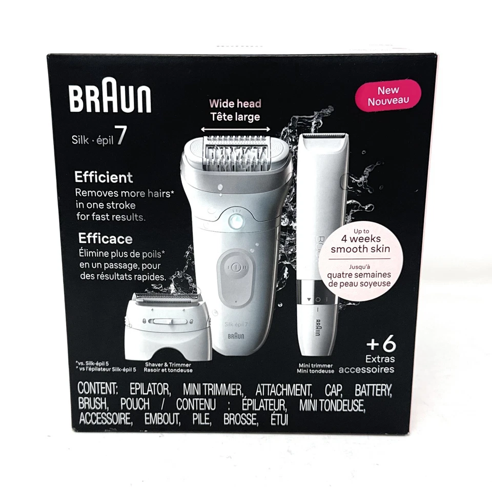 Braun Epilator Silk-épil 7 Women Shaver & Trimmer Wet/Dry SE7-041