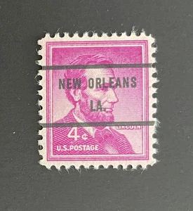 New Orleans, Louisiana Type 71 Precancel - 4 cents Lincoln - U.S. #1036 - LA - Picture 1 of 1