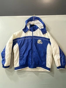 Colts NFL Herren Puffy Jacke mit Kapuze, Größe L, blau-weiß, gebraucht - Bild 1 von 14