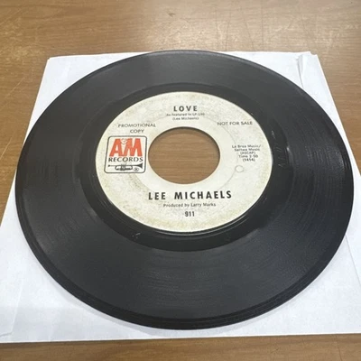 LEE MICHAELS - Love / Sounding The Sleeping ~ 1968 A&M psych fuzz PROMO 45 VG - Image 1 of 4