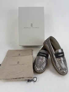 Brunello Cucinelli Monili metallic Luxury espadrilles Size EU 35 US 5 - Picture 1 of 9