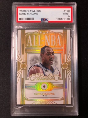 2023-24 Panini Flawless #193 Karl Malone /5 PSA 9 - Image 1 of 2