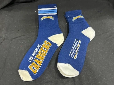 Los Angeles Chargers Men's Quarter Socks Large Most 2 Pairs - Image 1 of 2