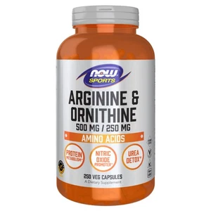 NOW Foods Arginine & Orthinine 500/250 mg - 250 Caps NOW0042 - Foto 1 di 4