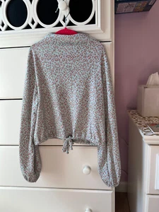 AQUA Girls' Leopard Print Mock Neck Top Big Kid - 100% Exclusive sz L 10-12 - Picture 1 of 3