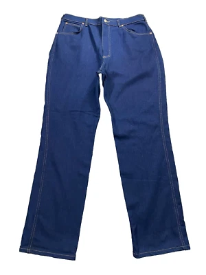 Parche de cuero lavado oscuro vintage LEE Riders Jeans Denim (se adapta a 36x33) hecho en Unión EE. UU. Foto 1 de 4