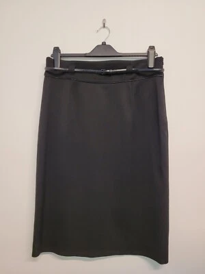 JAEGER Black Midi Skirt Virgin Wool Formal Business Work/Office Size Uk 14  - Image 1 of 4