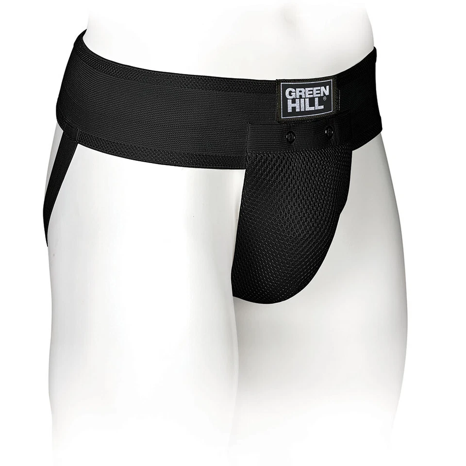 GREEN HILL CONCHIGLIA PARAPUBE PARAPALLE MUTANDINA ELASTICIZZATA PROTETTIVA PROTEZIONE NERA