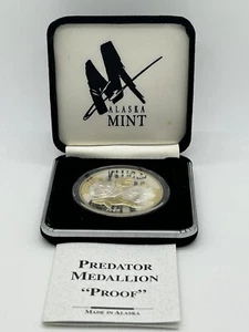 1998 State of Alaska Predator Medallion Proof - Picture 1 of 16