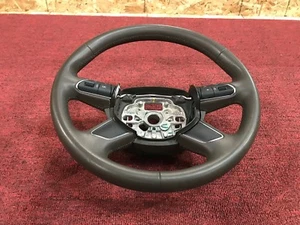 12-15 AUDI A6 S6 C7 LEATHER STEERING WHEEL ASSEMBLY OEM 43K BROWN COLOR - Picture 1 of 8