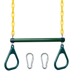 Anillo de gimnasio trapecio barra oscilante de 17"" cadena de alta resistencia accesorios columpios niños niñas - Imagen 1 de 7