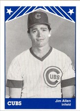 1983 Quad City Cubs TCMA #18 Jim Allen Panama City Florida FL Baseball Card