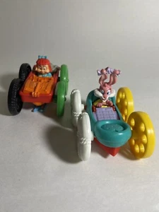 1990 McDonalds Happy Meal Looney Tunes Tiny Toons Flip Car lot of 2 Green Yellow - Picture 1 of 4