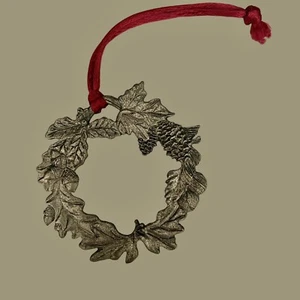 Vintage Möwe Zinn Kanada Kranz Weihnachten Weihnachtsschmuck 1995 - Bild 1 von 2