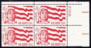 US Plate Block Scott #1199 4c Girl Scouts [4] MNH - Picture 1 of 1