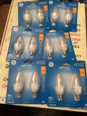 6X2Pack Led Light Bulb Daylight 40W/4W LED BC Clear Candelabra Base Dimmable - Image 1 of 4