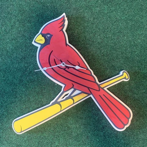 St Louis Cardinals Baseball Clock Made In USA  Battery Included Fanfave Nice Cover