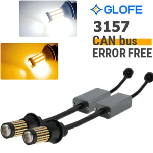 Switchback LED Turn Signal Blinker Light Bulb DRL Amber White 7443 7444 7441 992 - Picture 1 of 14