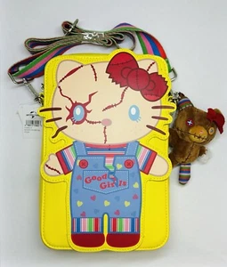 2023 Universal Studios Hello Kitty Chucky Childs Play Yellow Crossbody Purse New - Picture 1 of 3