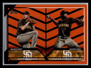 2023 Topps Update Jared Koenig RC Anderson Espinoza RC US265 Orange Black Foil