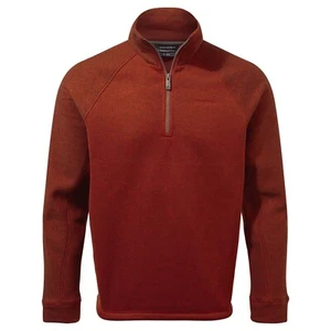Craghoppers Men's Barker Half-Zip Fleece Sequoia Red Marl CMA1288 RRP £40 - Picture 1 of 3