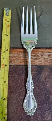 😜 WALLACE ANTIGUO c1896! PATRÓN JOAN PLATEADO PESCADO "7 3/4" 🐟 TENEDOR PARA SERVIR Foto 1 de 4