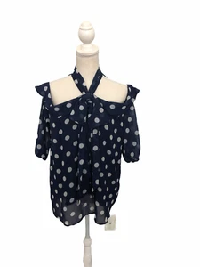 Sweet Pea for New York & Company By Stacy Frati Key hole back Blue and White - Picture 1 of 6