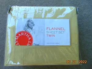 Martha Stewart 100% Cotton Flannel Sheet Set Solid Taupe (Beige) Twin size - Picture 1 of 4