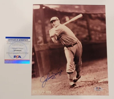 JOHNNY MIZE Signed 8x10 Photo-HALL OF FAME-NEW YORK YANKEES-PSA - Image 1 of 4