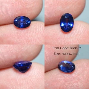 Oval 7x5 MM Royal Ceylon Blue Sapphire Lab Corundum - Picture 1 of 8