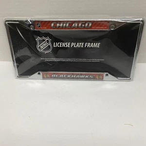 Chicago Blackhawks NHL Chrome EZ View 4 corner License Plate Frame - Picture 1 of 2