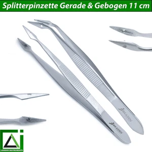 Chirurgischer Karamalz Splinter Gerade & Gebogen Pinzette Veterinär Instrumente - Picture 1 of 10
