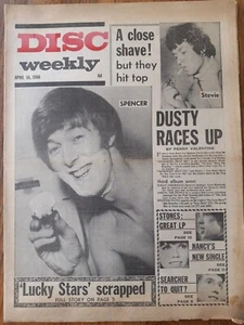 Disc Weekly Newspaper April 16th 1966 Spencer Davis Cover  - Picture 1 of 2