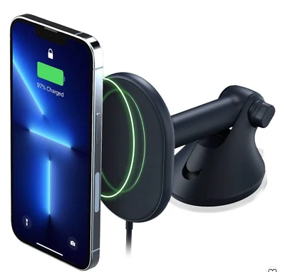 iottie Velox Carga Inalámbrica Magnética Coche Tablero y Parabrisas Teléfono Montaje 7.5W... Foto 1 de 4