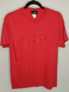 Disney Quest besticktes rotes T-Shirt Größe Medium schöne Farbe - Bild 1 von 6