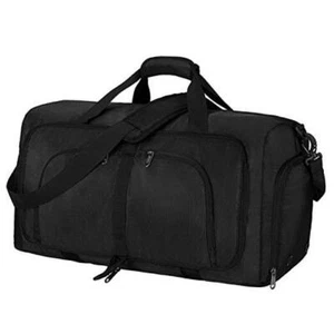 Duffel Bags for Traveling Carry on Foldable Weekender Overnight Bag 65L Black - Picture 1 of 8