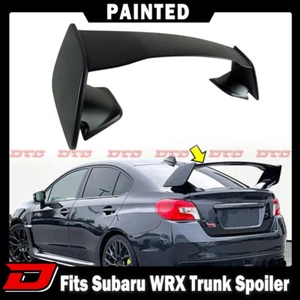 2015-2021 Fits Subaru WRX STI 4th 4D Sedan STI Rear Trunk Spoiler Painted Black - Picture 1 of 6