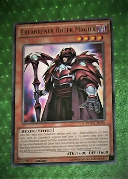 Yu-Gi-Oh DOCS-DE036, Erfahrener roter Magier , "near mint", unbespielt, 1. Aufl. - Bild 1 von 1
