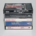 Lot of 5 Cassettes Mixed Artists Elton John Cars Buddy Holly John Denver