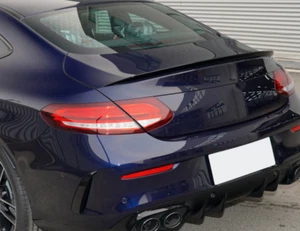 Fiber Rear Spoiler Wing ABS Fit 2015-2021 Mercedes-Benz C-Class W205 Coupe 2DR - Bild 1 von 2