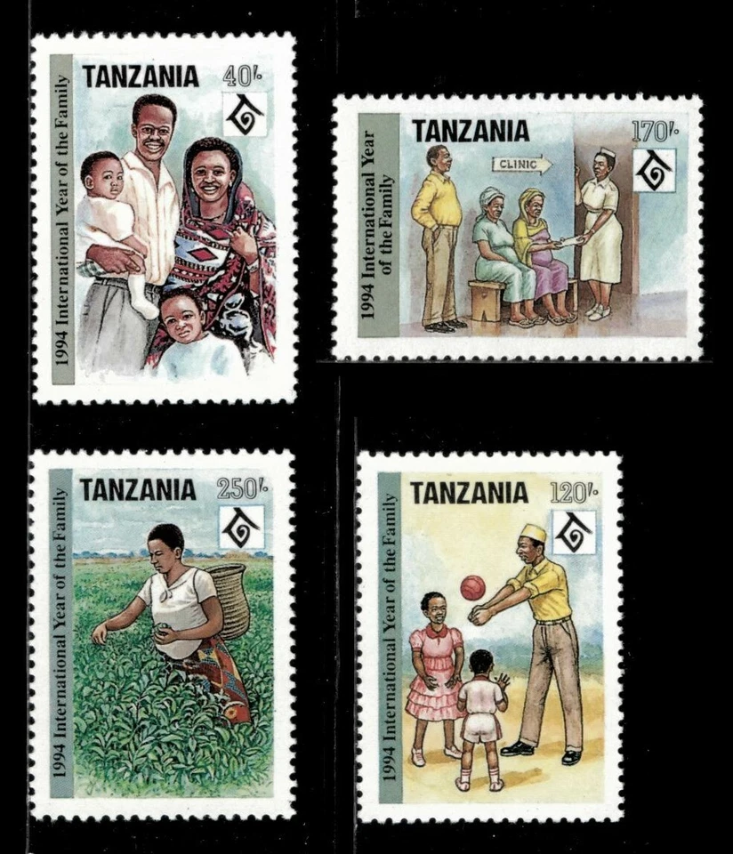 Tanzania 1994 - Año Internacional de la Familia - Juego de 4v - Scott 1225-28 MNH Foto 1 de 1