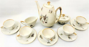 Winterling KINDER TEESERVICE Bavaria 15 teiliges Gedeck DORFSZENE Vintage vergoldet - Bild 1 von 9
