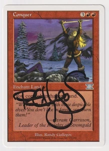 Signed Conquer Proof LP Sixth Edition Artist Randy Gallegos 1999 MTG Magic AP! - Picture 1 of 2
