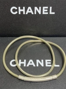 Chanel Vintage Logo Motif Clear Chain Belt Necklace 30.3" 00C Cruise Collection - Picture 1 of 7