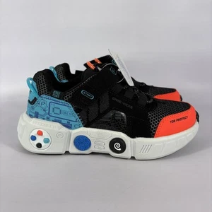 SKECHERS Gametronix Kids Sz 1 Game Kicks Hook And Loop Shoes NEW - Picture 1 of 13