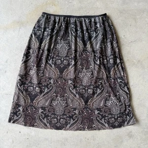 Y2K Paisley Taschentuch gefüttert Fairycore Cottagecore Midirock Gr M 8 10 Goth - Bild 1 von 7