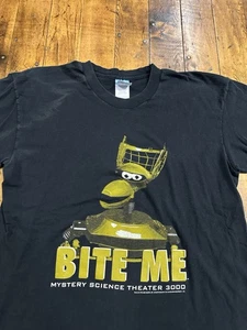 Vintage Mystery Science Theater 3000 Shirt Size L 1996 Bite Me Crow T Robot - Picture 1 of 17